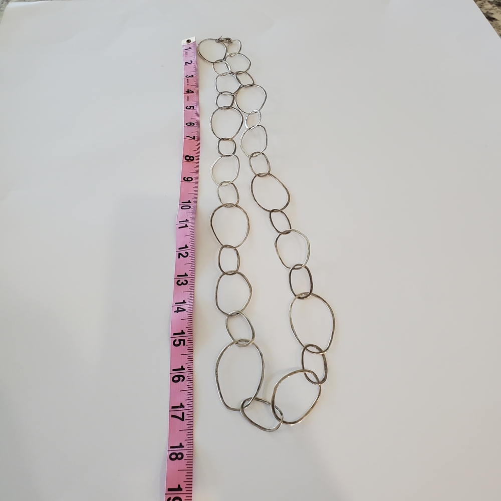 Silpada Bubble Up Sterling Silver Large Organically Shaped Link Necklace N2148 - Picture 9 of 9